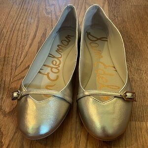 Gold Sam Edelman Alora Flats
